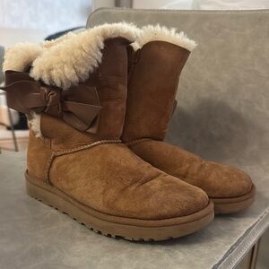 UGG Shearling Boots with Bow
